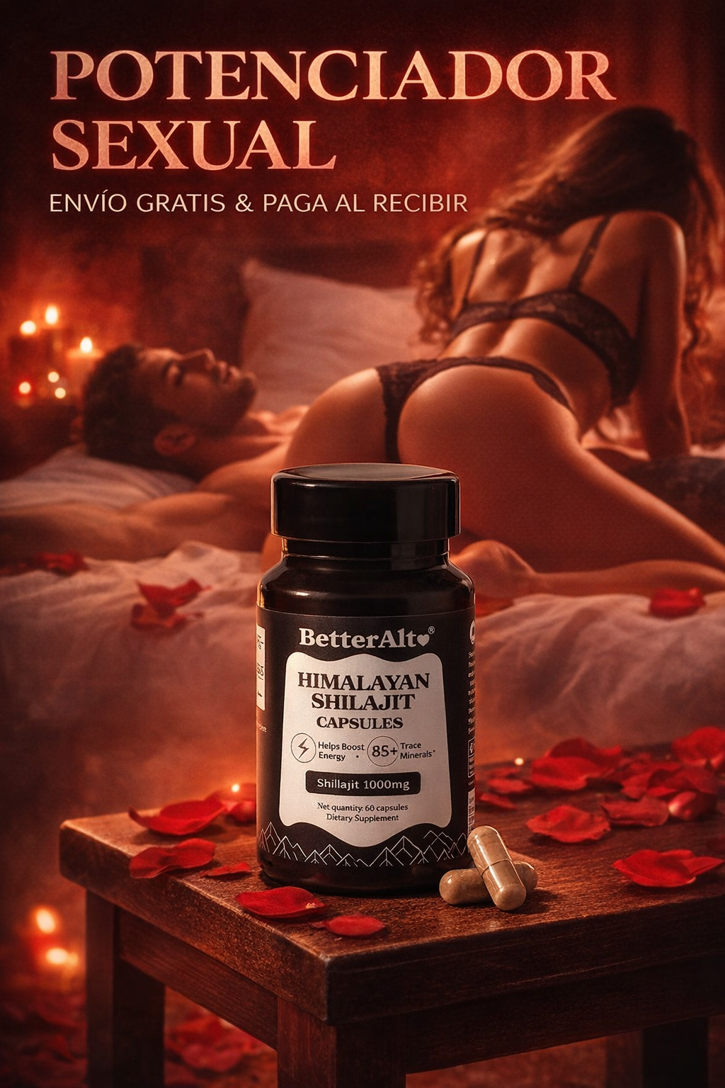 Shilajit BetterAlt™ - 60 Cápsulas + Sexbook GRATIS