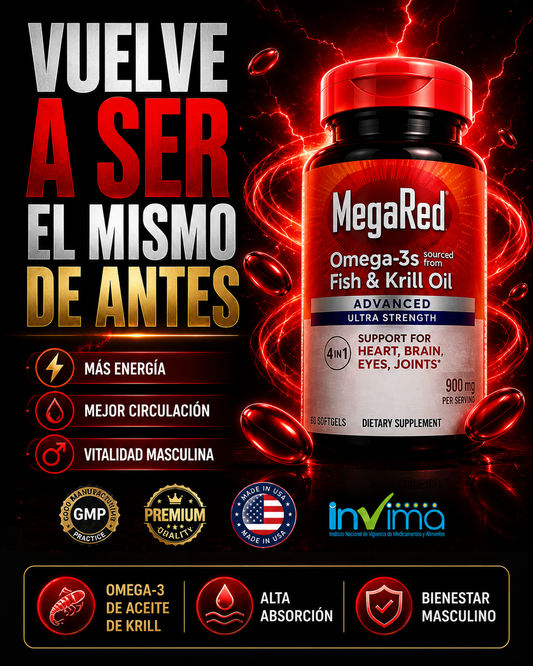 MegaRed Omega 3 Advanced 4 en 1 - 1000 mg