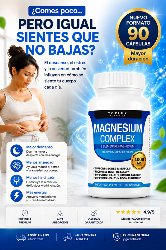 Magnesio Complex 8 en 1 - Nuevo formato 90 cáps